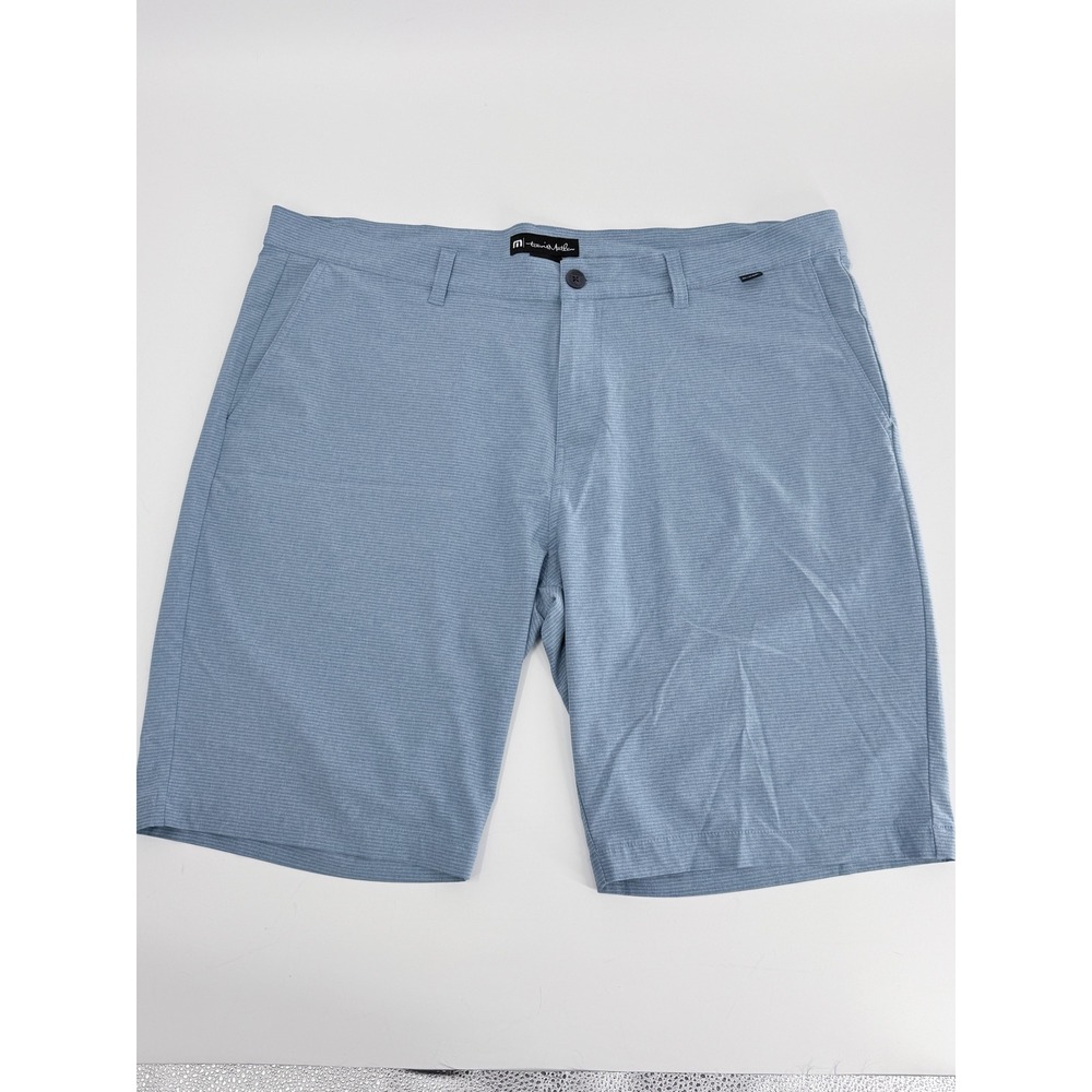 Travis Mathew Beck Golf Shorts Micro Stripe Performance Mens sz 42 x 10" Stretch